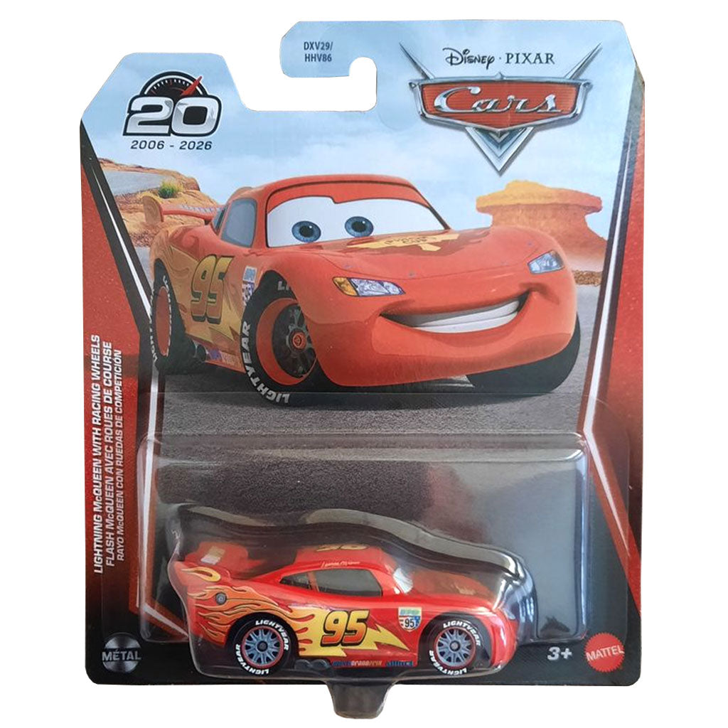 Disney Pixar Cars Lightning McQueen With Racing Wheels (20 Years)
