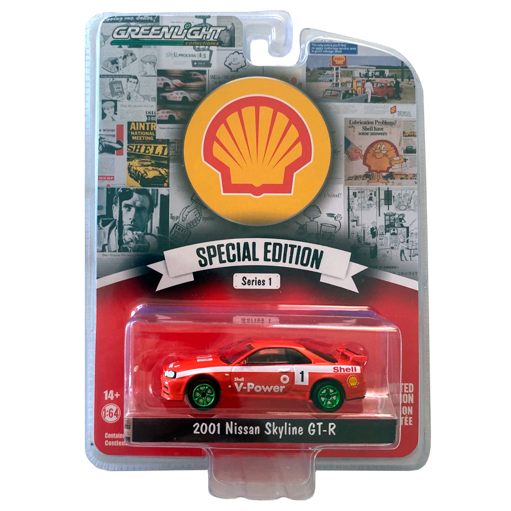 Greenlight Shell Oil - Nissan Skyline GT-R R34 (1/64) Green Machine ...