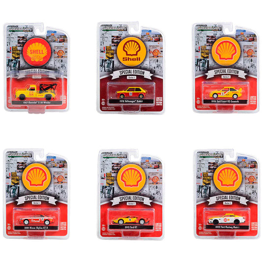 Greenlight Shell Oil Series 1 - Complete Set Of 6 Cars (41125) 1:64