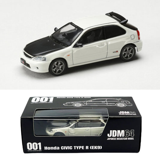 Hobby Japan JDM Honda Civic Type R (EK9) JDM Style White (1:64)