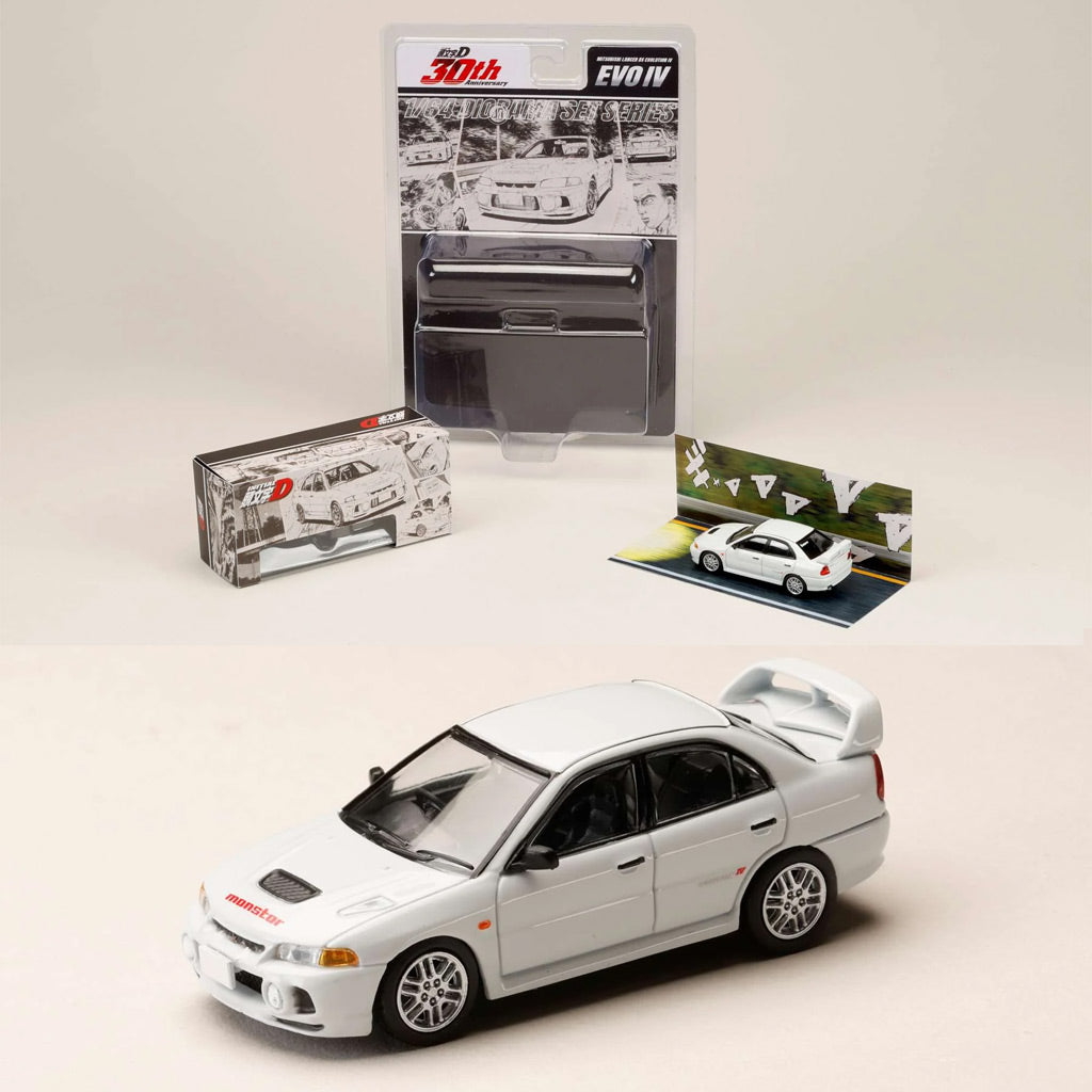 Hobby Japan Mitsubishi Lancer RS Evo IV White Initial-D (1:64 Scale)