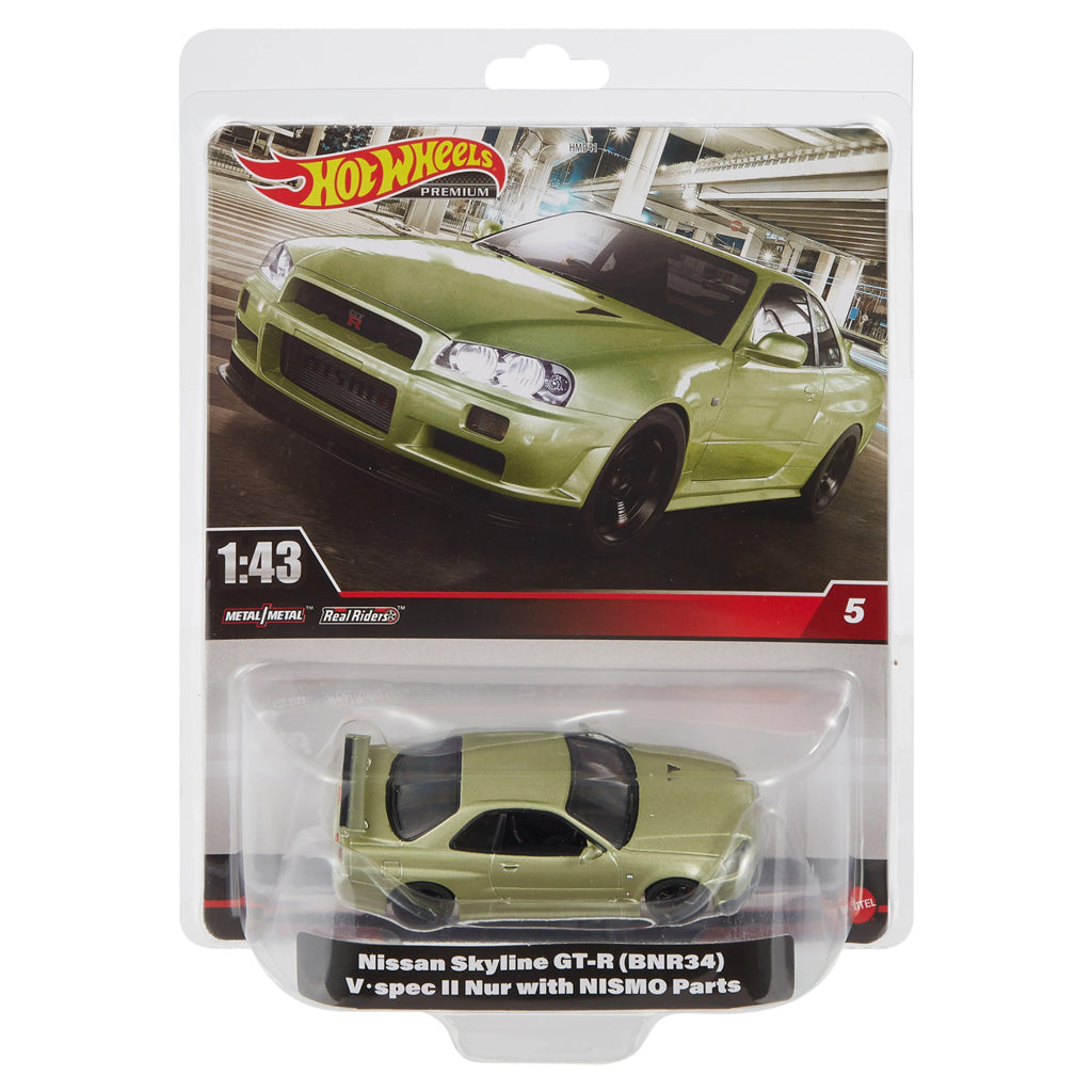 Hot Wheels Premium 1:43 #5 - Nissan Skyline GT-R (BNR34) V-Spec II Nur