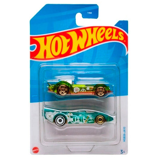 Hot Wheels 2 Car Pack - Monteracer / Power Pistons (Card Creased)