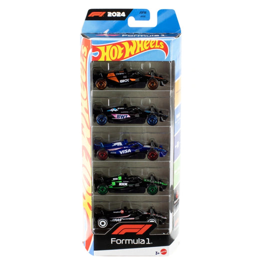 Hot Wheels 5 Car Pack -  Formula 1 (McLaren, Alpine, RB, Sauber, Haas)