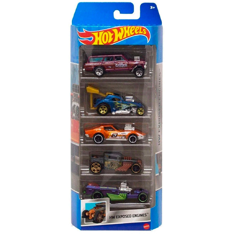 Hot Wheels 5 Car Gift Pack - HW Exposed Engines (HFV90)