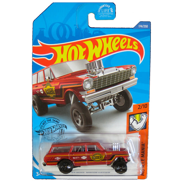 Hot Wheels - '64 Nova Wagon Gasser Red (LC) GHD05 (Blister Cracked)
