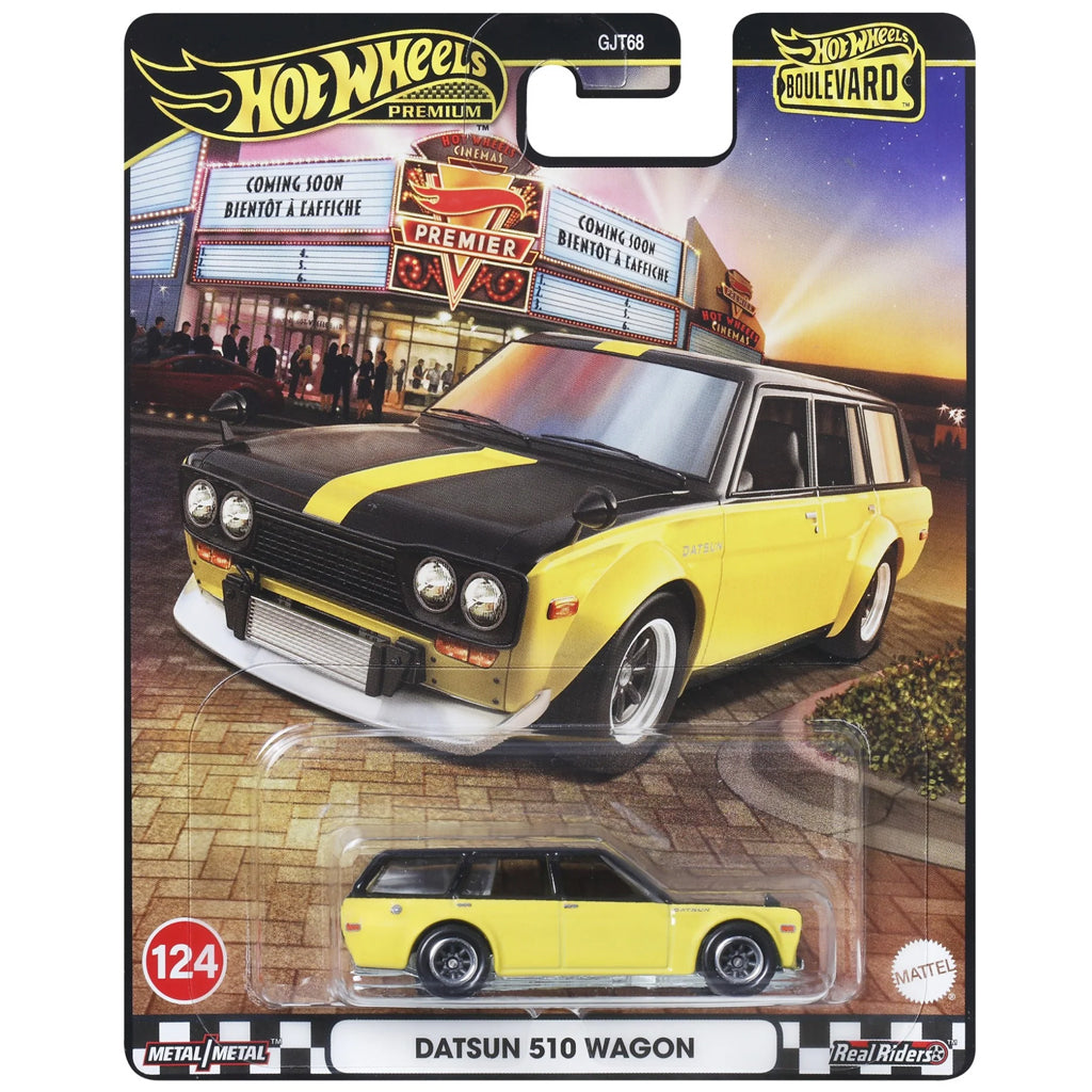 Hot Wheels Boulevard 2025 - #124 - Datsun 510 Wagon Yellow / Black
