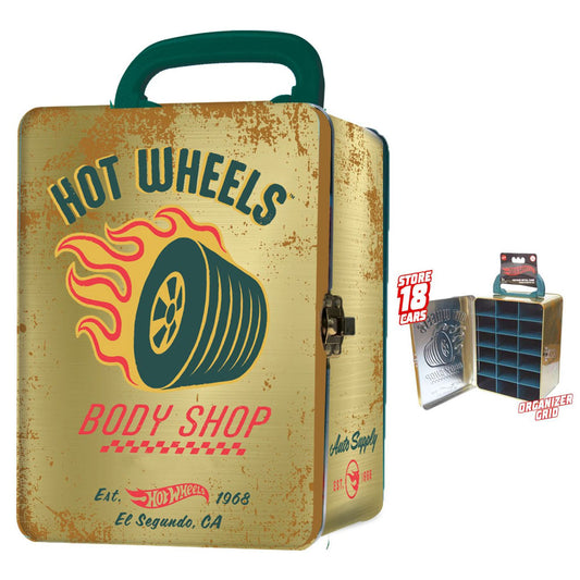 Hot Wheels Car Metal Carry Case (Body Shop)
