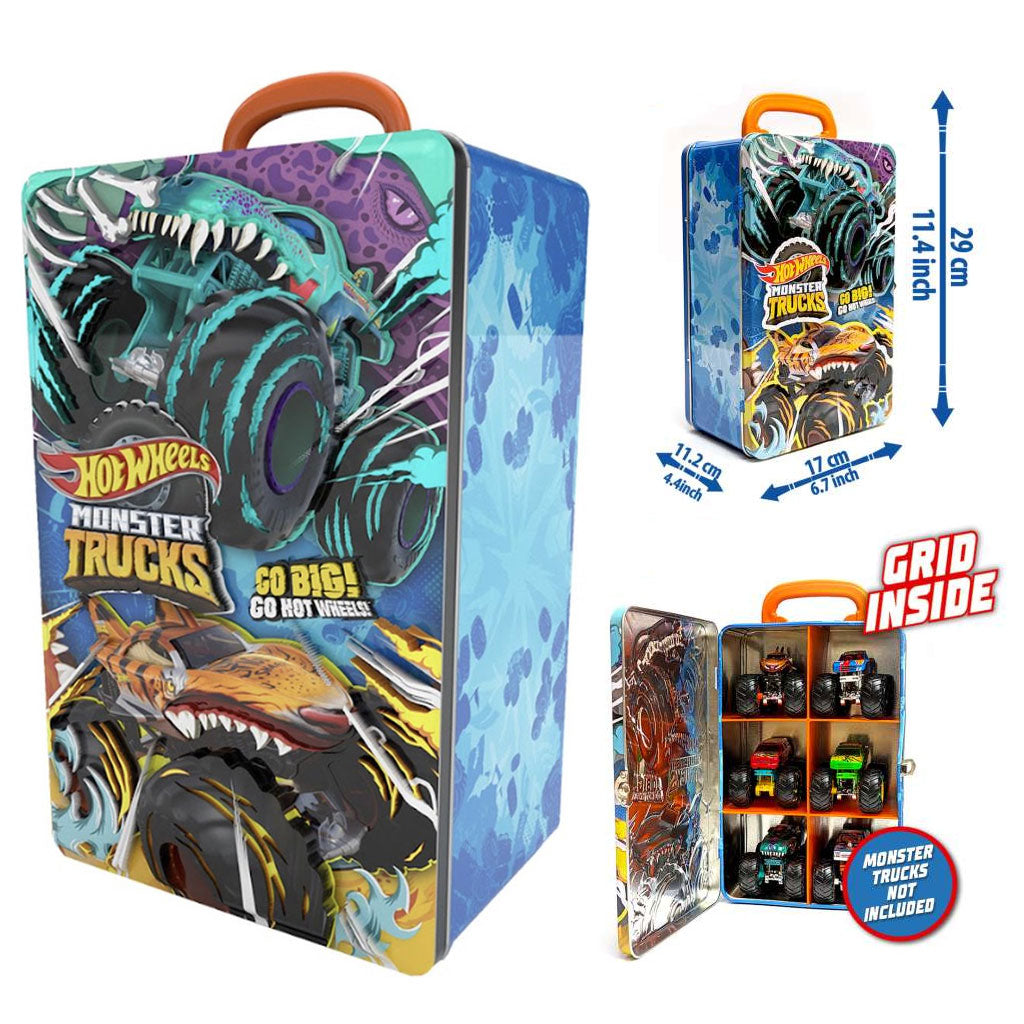Hot Wheels Monster Trucks Tin Carry Case