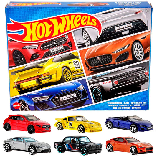 Hot Wheels 2023 European Themed 6 Pack (HLK51) (Box Crease)