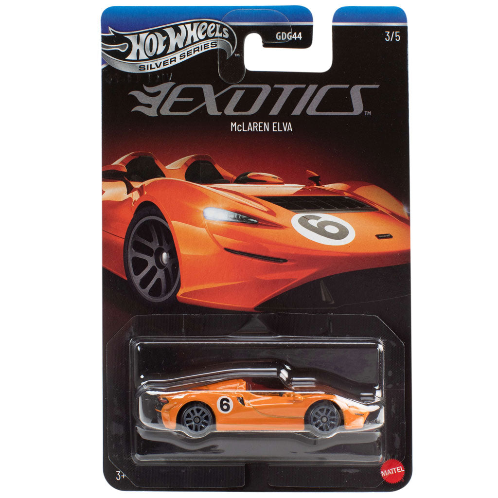 Hot Wheels Exotics 2026 Silver Series - 3/5 - McLaren Elva Orange