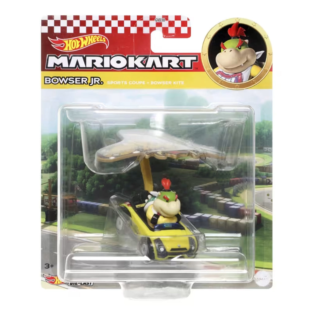 Hot Wheels Mario Kart Gliders - Bowser Jr (Sports Coupe & Bowser Kite)