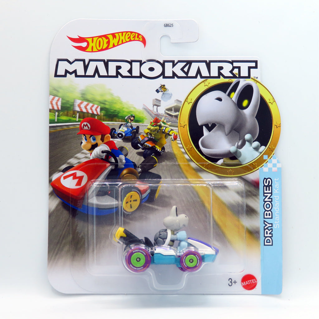 Hot Wheels Mario Kart - Dry Bones With Standard Kart