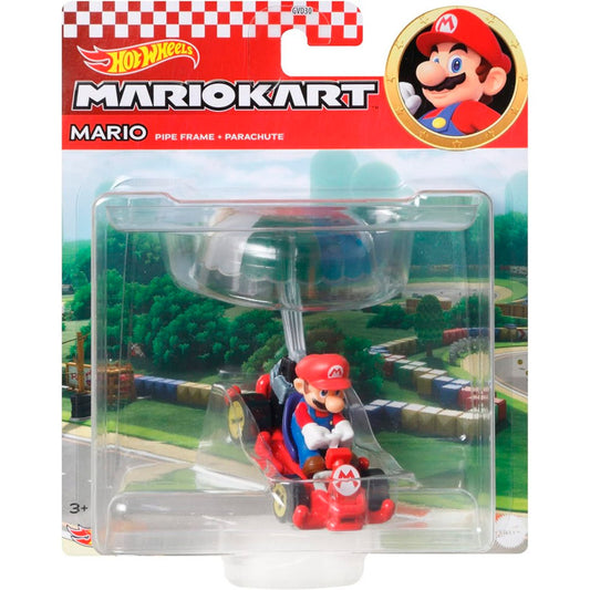 Hot Wheels Mario Kart Gliders - Mario (Pipe Frame & Parachute)