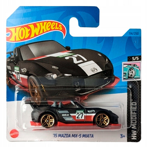 Hot Wheels - '15 Mazda MX-5 Miata Black (SC) HKH87 (HW Modified)