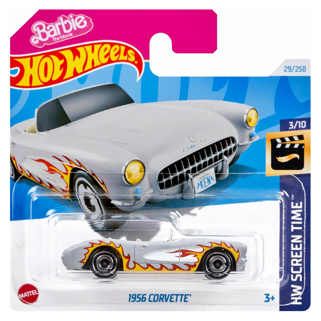 Hot Wheels - 1956 Corvette Grey Barbie (SC) HTB37 (HW Screen Time)