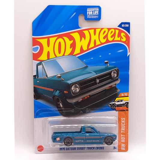 Hot Wheels - 1975 Datsun Sunny Truck B120 Teal (US LC) HW Hot Trucks
