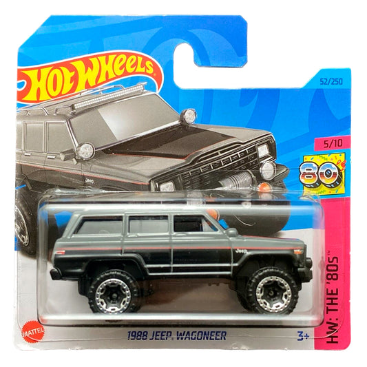 Hot Wheels - 1988 Jeep Wagoneer Grey / Black (SC) (2023 HW: The '80s)