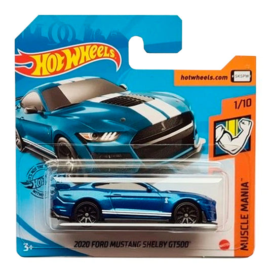 Hot Wheels - 2020 Ford Mustang Shelby GT500 Blue (SC) (Creased Card)