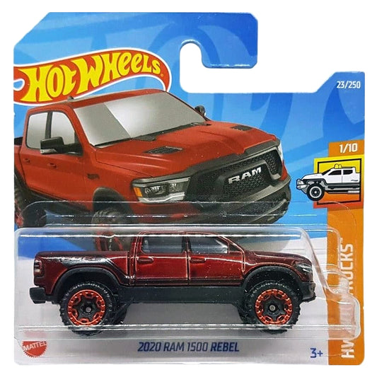 Hot Wheels - 2020 RAM 1500 Rebel Red (SC) HW Hot Trucks (Card Creased)