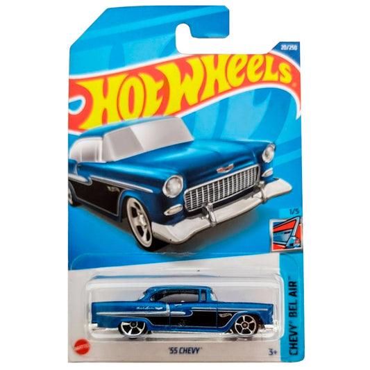 Hot Wheels - '55 Chevy Blue (LC C/Strip) HCV05-M7C5