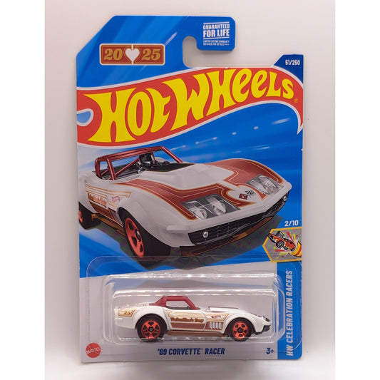 Hot Wheels - '69 Corvette Racer White (US LC) HW Celebration Racers