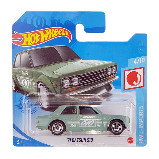 Hot Wheels - '71 Datsun 510 Green (SC) GTB02 (2021 HW J-Imports)