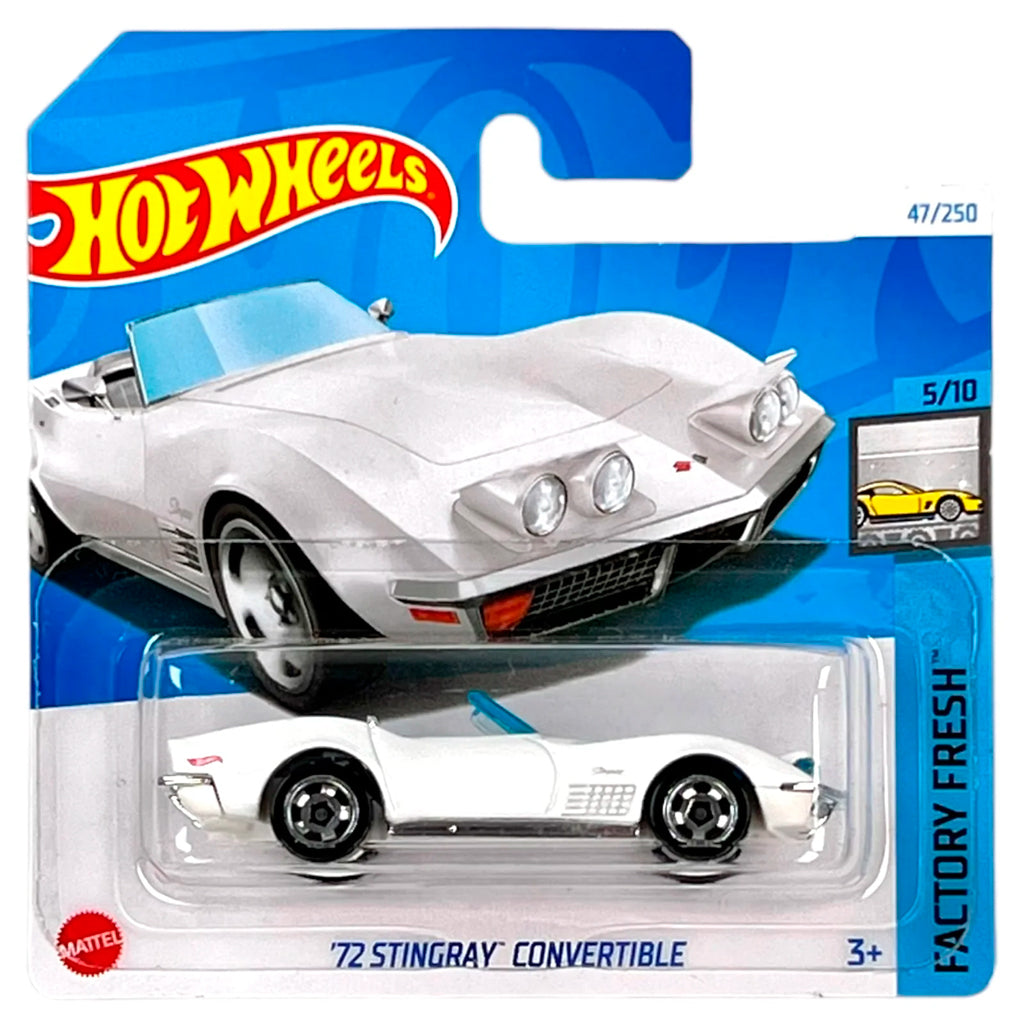 Hot Wheels - '72 Stingray Convertible White (SC) HTC50 (Factory Fresh)