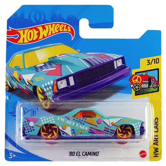 Hot Wheels - '80 El Camino Blue (SC) HW Art Cars (Blister Cracked)