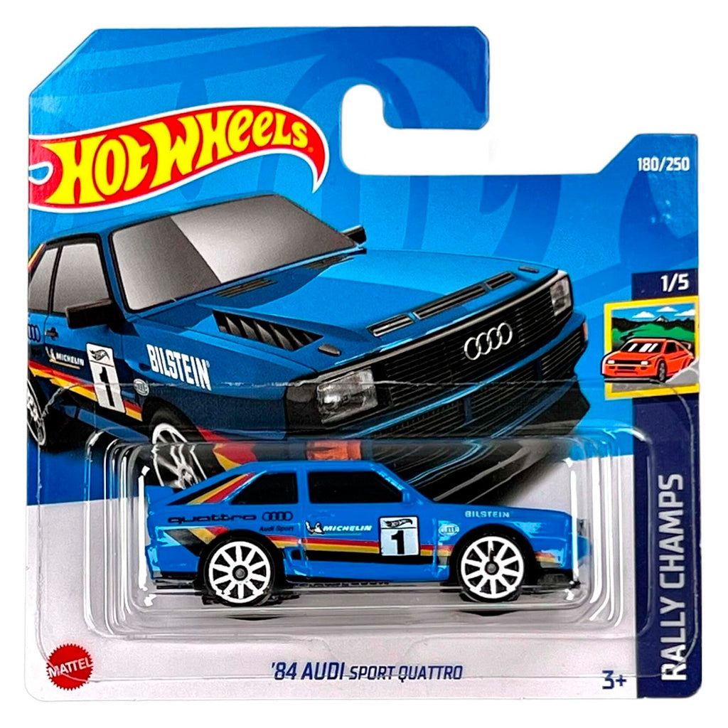 Hot Wheels - '84 Audi Sport Quattro Blue (SC) HCX60 (Card Creased)