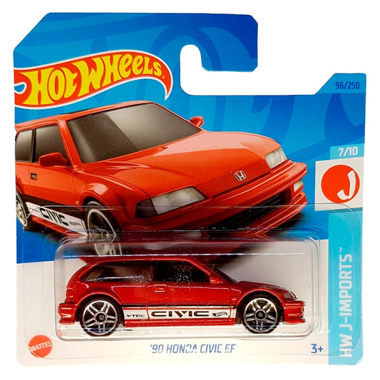 Hot Wheels - '90 Honda Civic EF Red (SC) HKJ16 (HW J-Imports)