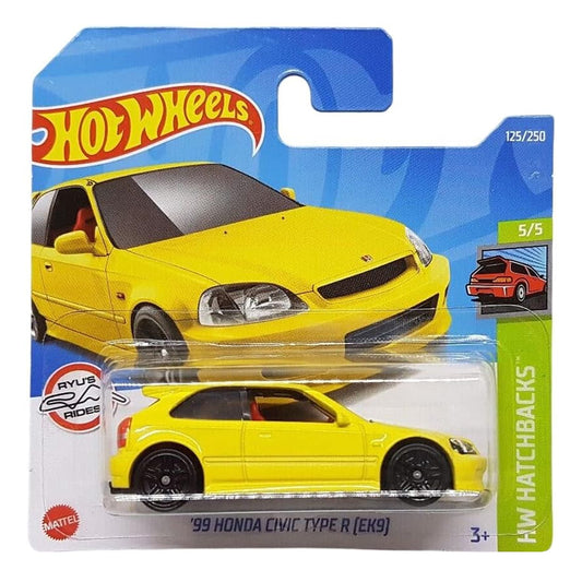 Hot Wheels - '99 Honda Civic Type R EK9 Yellow (SC) (Card Creased)