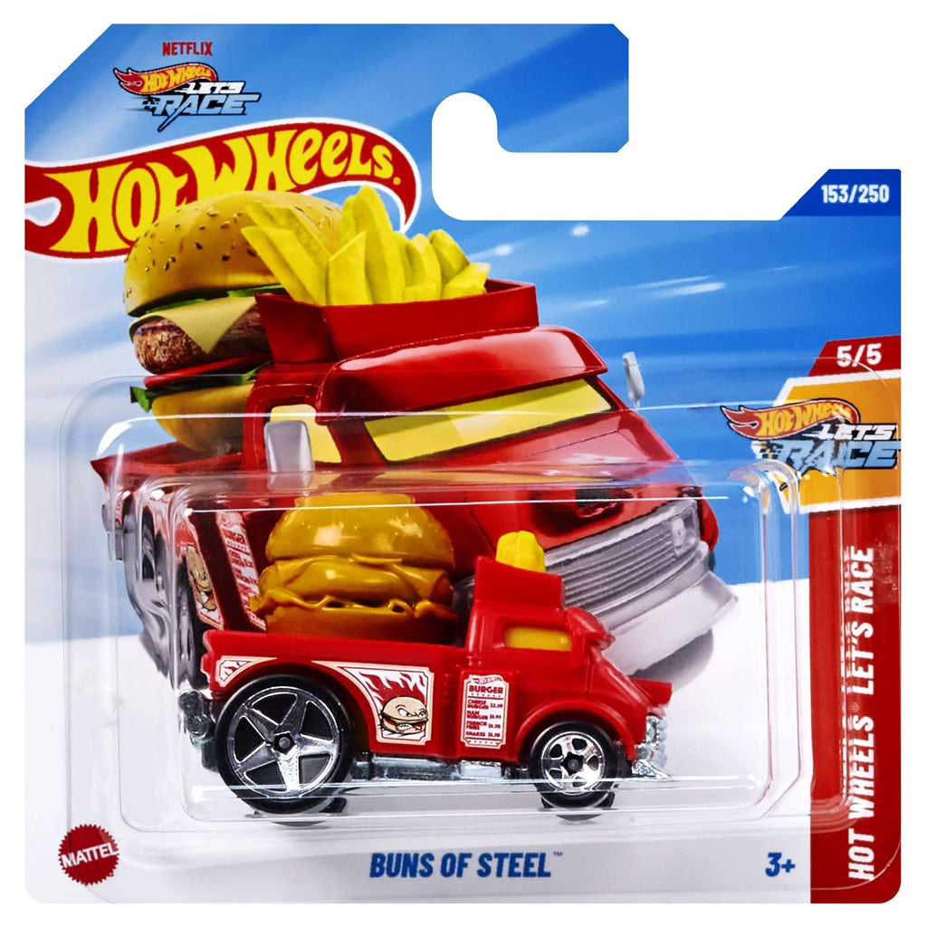 Hot Wheels - Buns Of Steel Red (SC) 2025 Let's Race (Card Creased)