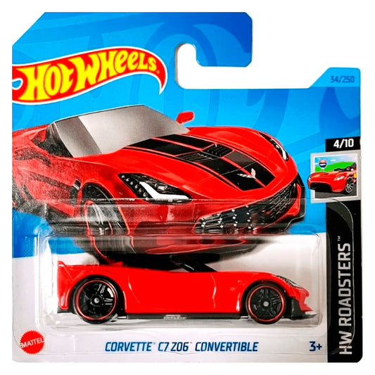 Hot Wheels - Corvette C7 Z06 Convertible Red (SC) HKH41 (HW Roadsters)