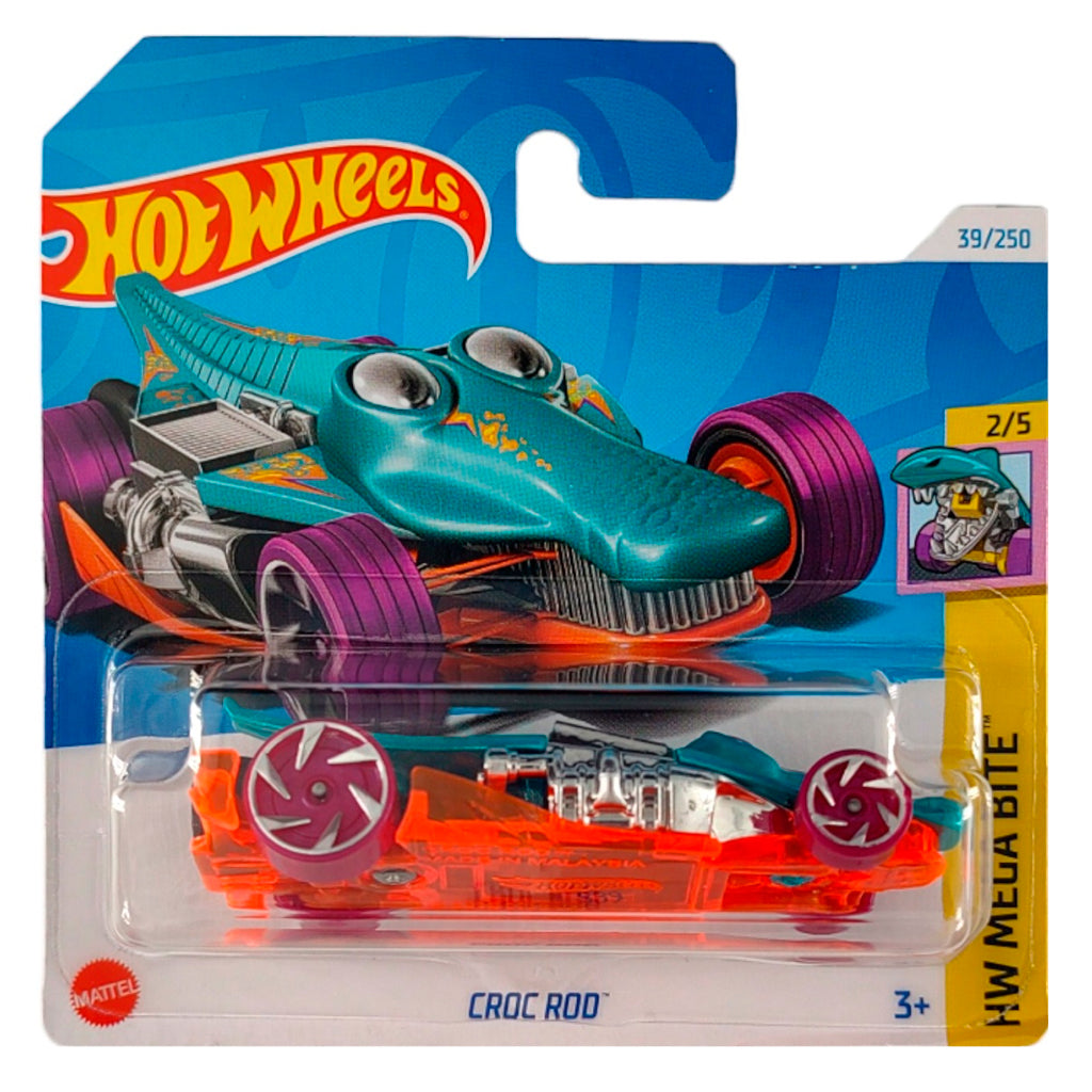 Hot Wheels - Croc Rod Blue (SC) HTC02-N521 (2024 HW Mega Bite)