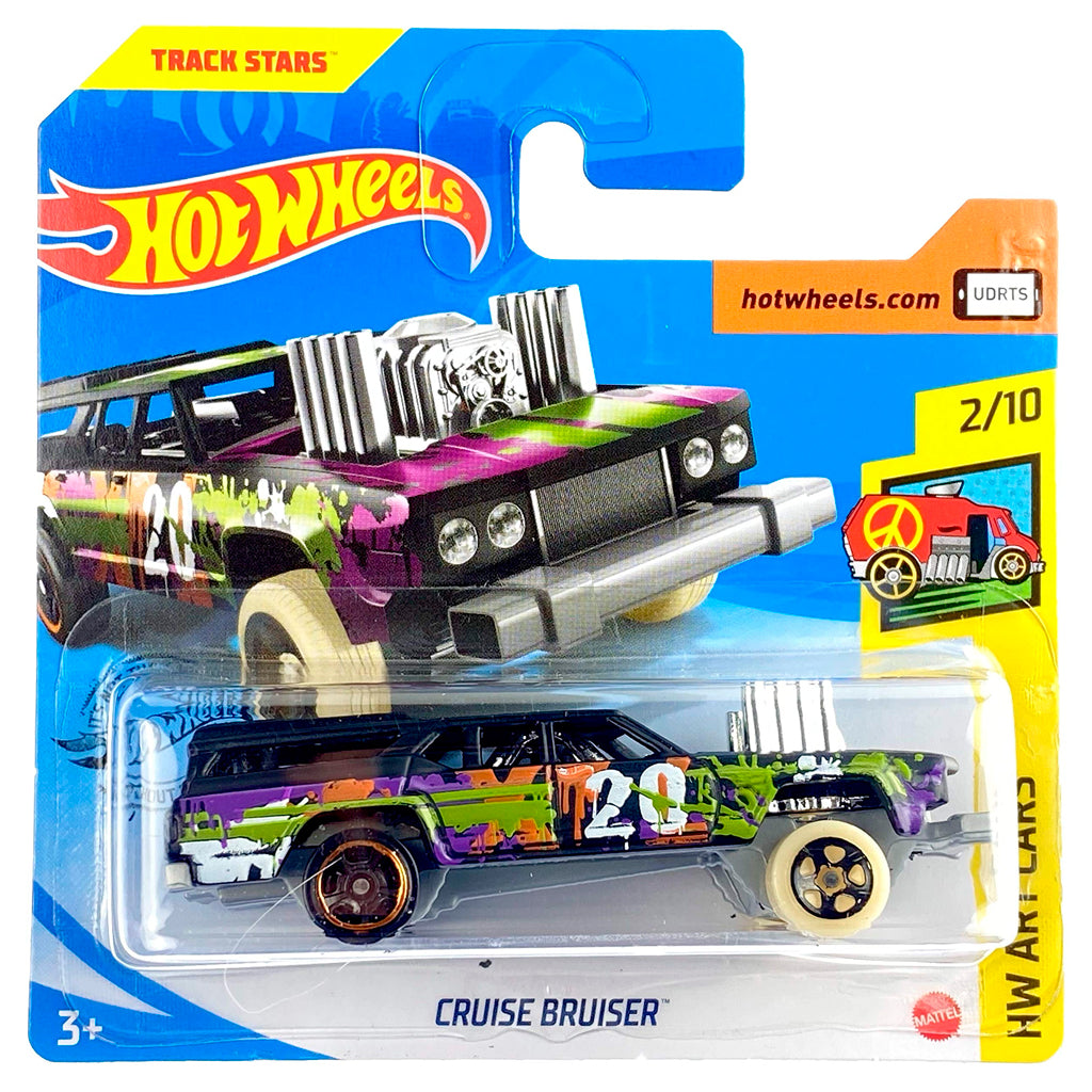 Hot Wheels - Cruise Bruiser Black (SC) 2020 HW Art Cars (Creased Card)