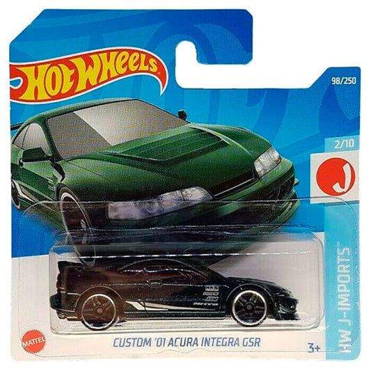 Hot Wheels - '01 Acura Integra GSR Green (SC) HCV84 (Card Creased)