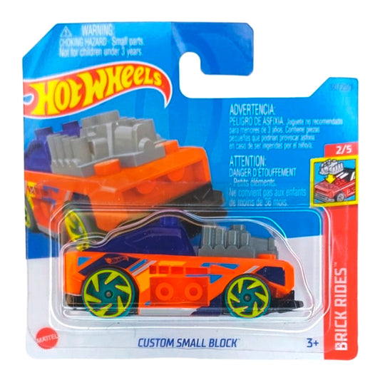 Hot Wheels - Custom Small Block Orange (SC) HKG16 (2023 Brick Rides)