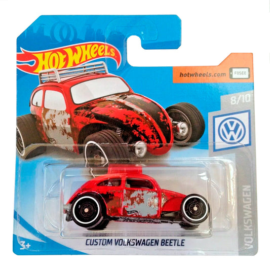 Hot Wheels - Custom Volkswagen Beetle Red (SC) FYD61 (Tatty Card)