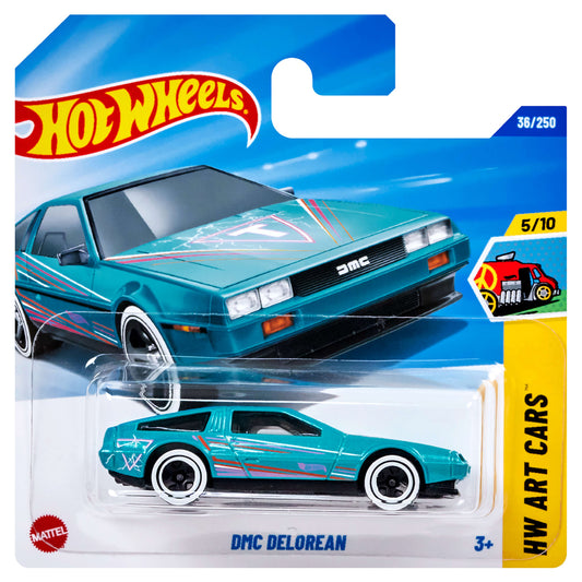 Hot Wheels - DMC Delorean Turquoise (SC) HYX59 (2025 HW Art Cars)