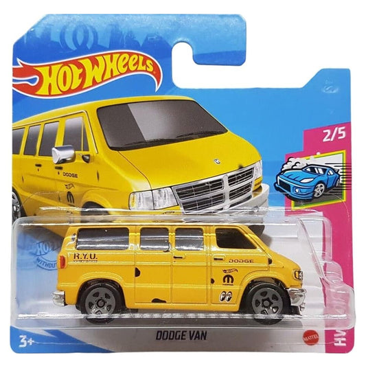 Hot Wheels - Dodge Van Yellow (SC) (GTB84) 2021 HW Drift (Tatty Edges)