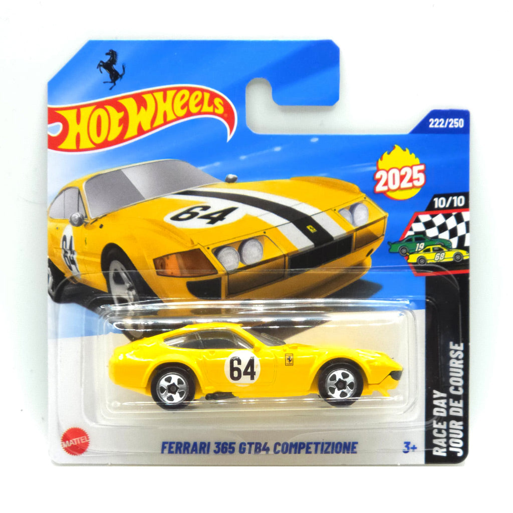 Hot Wheels - Ferrari 365 GTB4 Competizione Yellow (SC) (Card Creased)