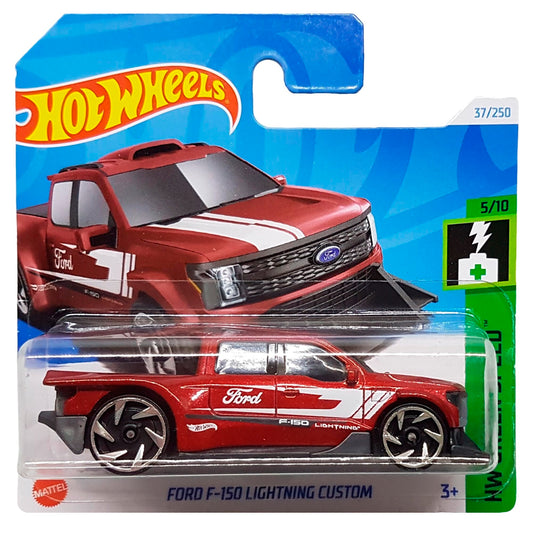 Hot Wheels Ford F-150 Lightning Custom (SC) Green Speed (Card Creased)