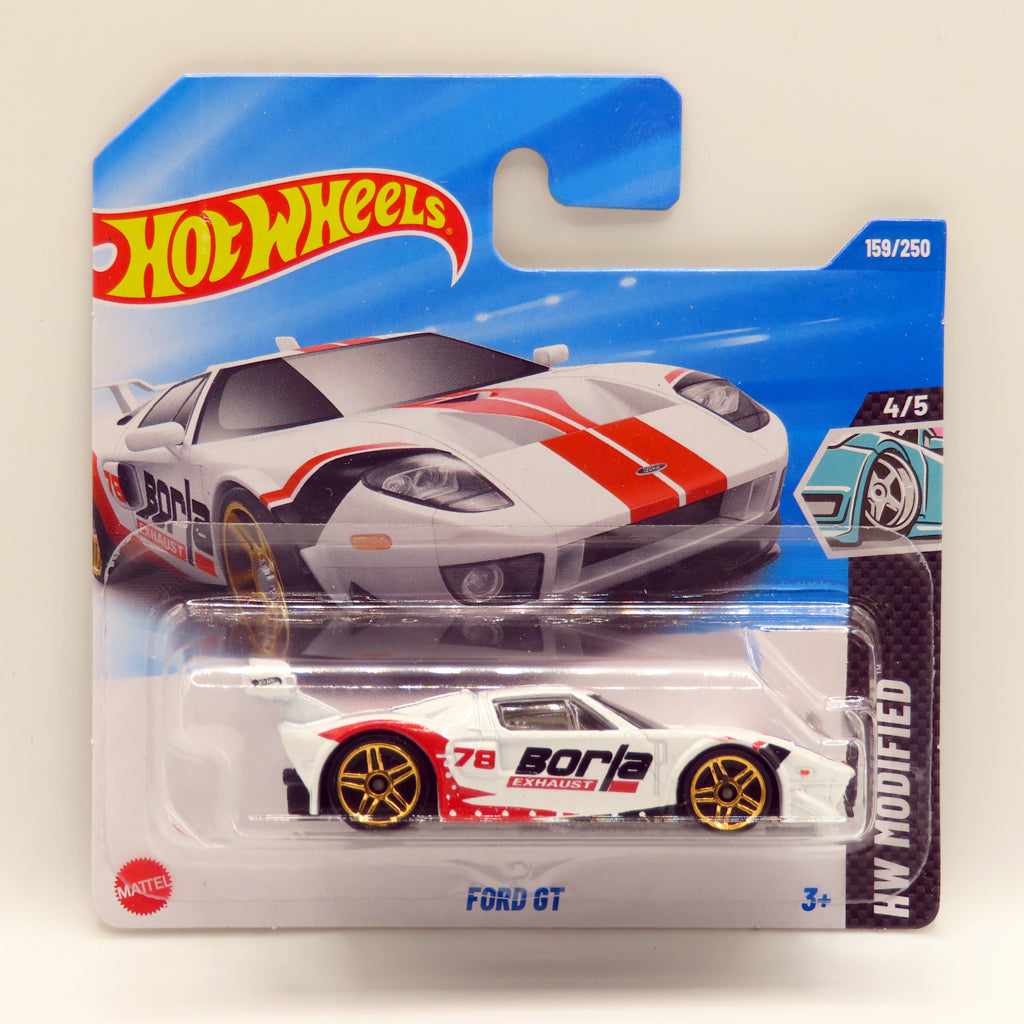Hot Wheels - Ford GT White / Red (SC) 2025 HW Modified (Card Creased)