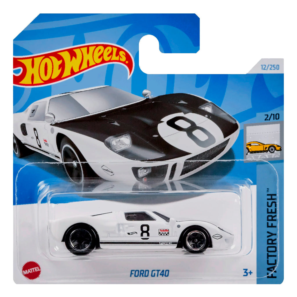 Hot Wheels - Ford GT40 White (SC) HTC51 (Factory Fresh) (Tatty Card)