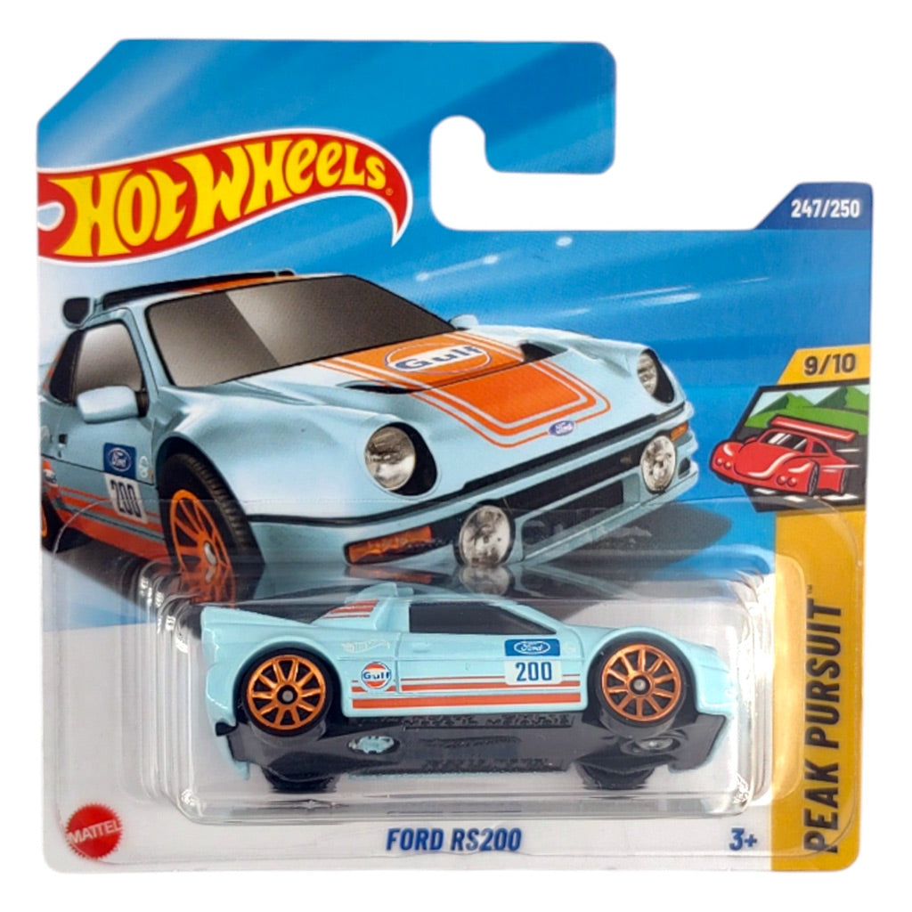 Hot Wheels - Ford RS200 Gulf Blue / Orange (SC) (2025 Peak Pursuit)
