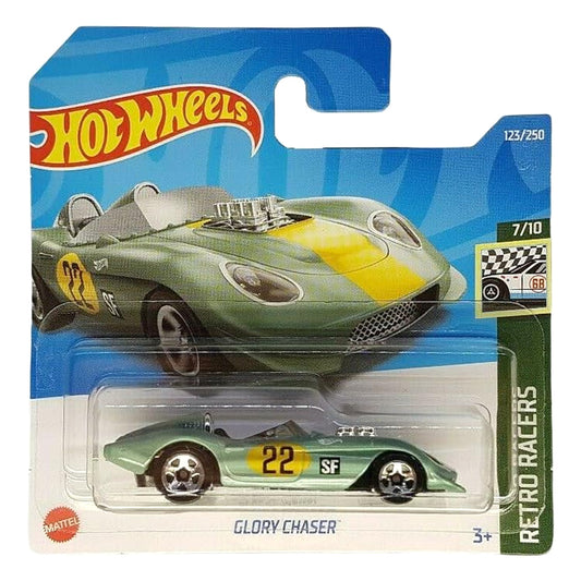 Hot Wheels - Glory Chaser Green (SC) HCT28 (Retro Racers) Card Creased