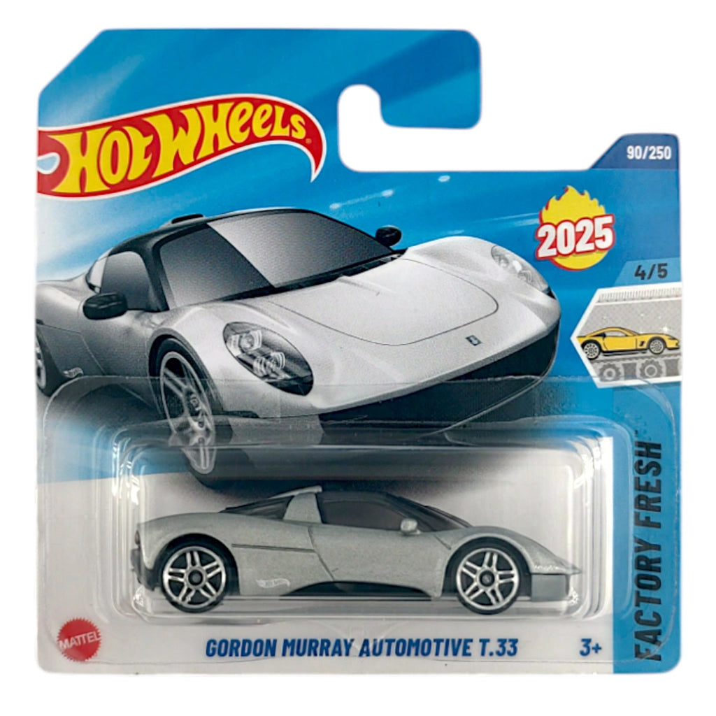 Hot Wheels - Gordon Murray Automotive T.33 Silver (SC) (Card Creased)