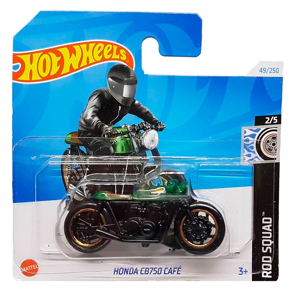 Hot Wheels - Honda CB750 Cafe Green (SC) Rod Squad (Creased Card)