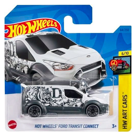 Hot Wheels - Ford Transit Connect White (SC) HKH50 (2023 HW Art Cars)